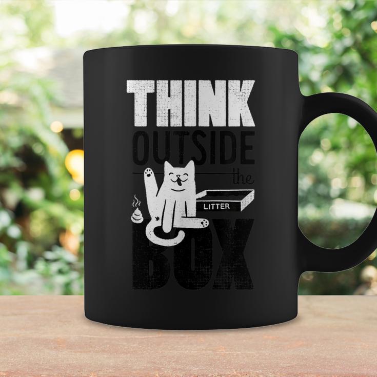 Think Outside The Litter Box Cat Kitty Butt Poop Lick Coffee Mug Gifts ideas