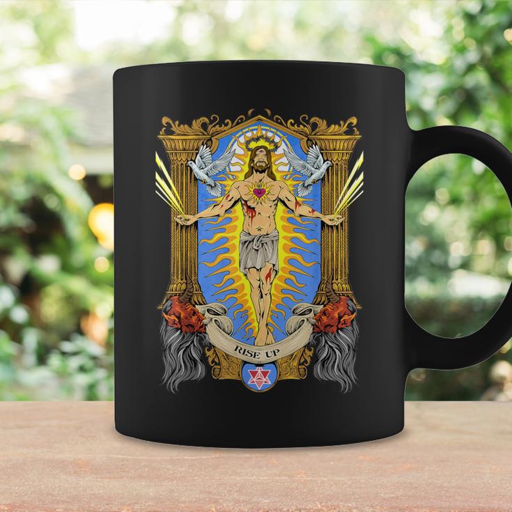 Third Eye Jesus Rise Up Christian Sacred Geometry Merkaba Coffee Mug Gifts ideas