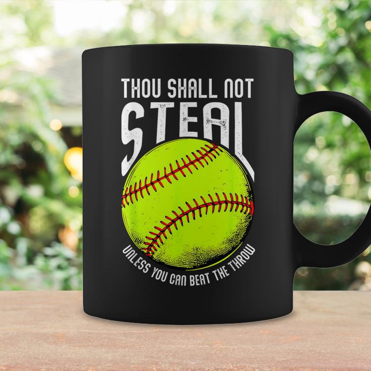 Thou Shall Not Steal Unless You Can Beat The Throw Softball Coffee Mug Gifts ideas
