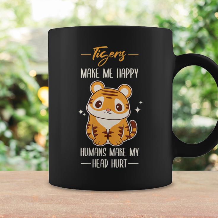 Tigers Make Me Happy Humans Make My Head Hurt Wild Animal Coffee Mug Gifts ideas