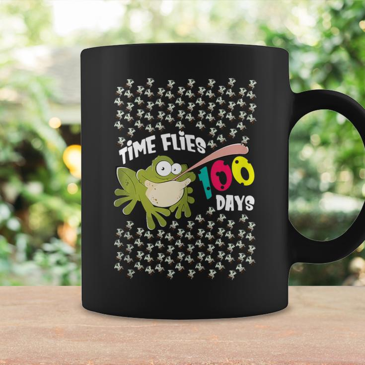 Time Flies 100 Days Teacher Student Frog Fly School Coffee Mug Gifts ideas