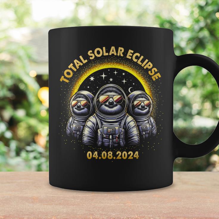 Total Solar Eclipse 04082024 Astronaut Sloth Crew Coffee Mug Gifts ideas