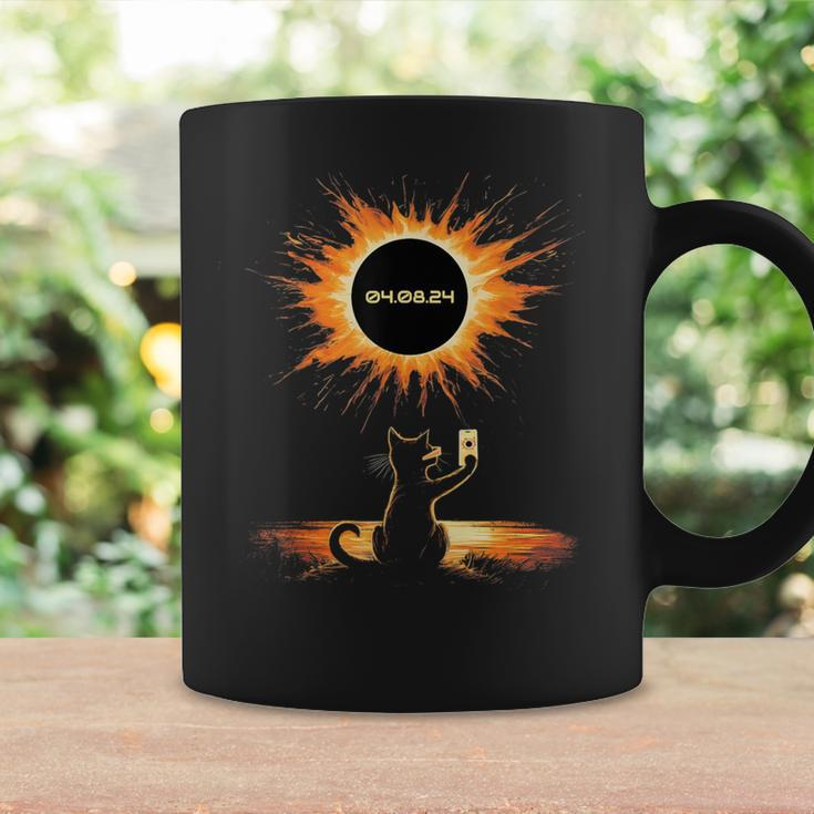 Total Solar Eclipse 2024 April 8 Cat America Totality Coffee Mug Gifts ideas
