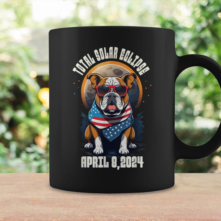 Total Solar Eclipse 2024 Frenchie Bulldog Dad Usa Flag Coffee Mug Gifts ideas