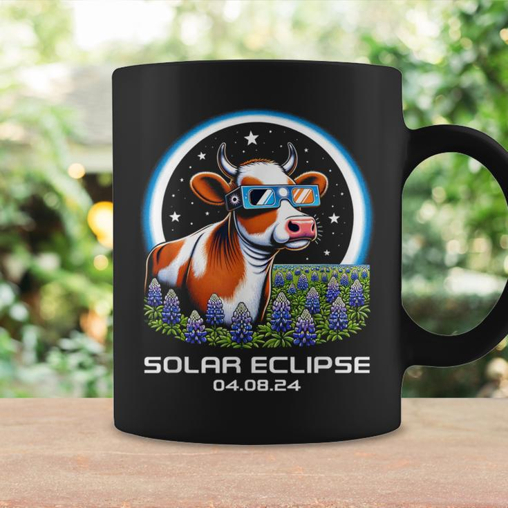 Total Solar Eclipse 2024 Texas Bluebonnet Cow Totality Cute Coffee Mug Gifts ideas