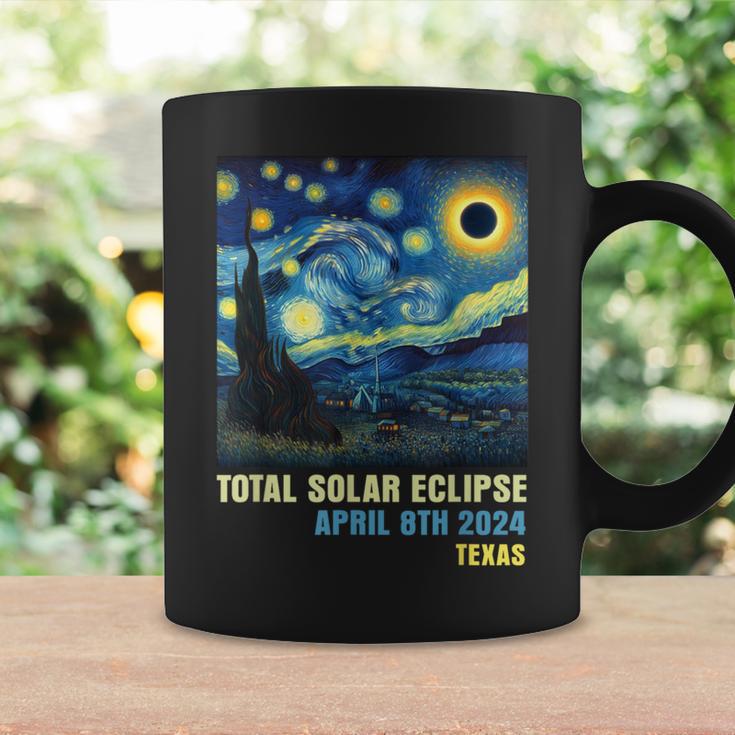 Total Solar Eclipse 2024 Texas State Starry Night Painting Coffee Mug Gifts ideas