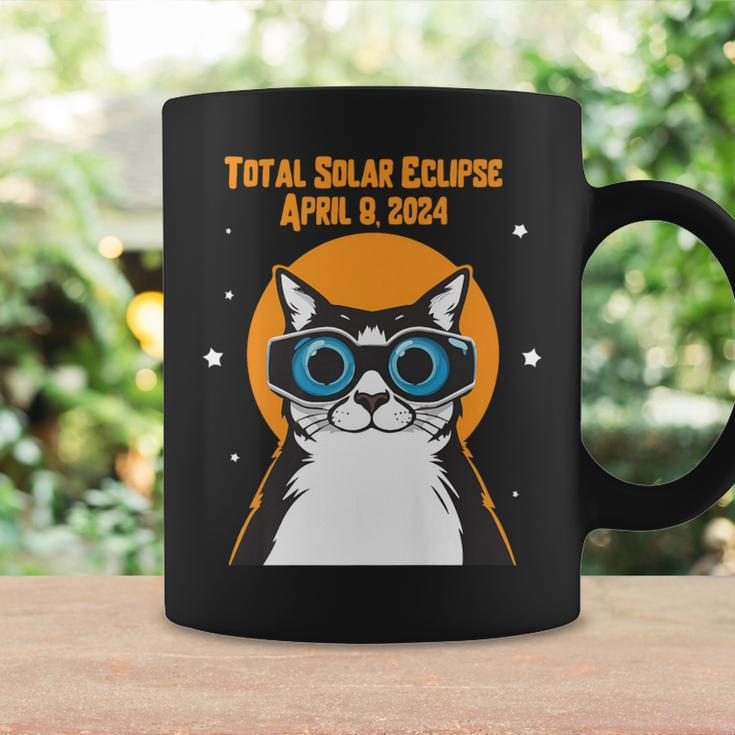 Total Solar Eclipse April 8Th 2024 Cat Wearing Eclipse Glass Coffee Mug Gifts ideas