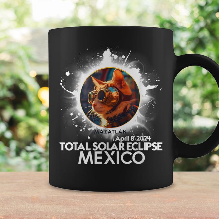 Total Solar Eclipse Mazatlan Mexico 2024 Astronomy Cat Coffee Mug Gifts ideas