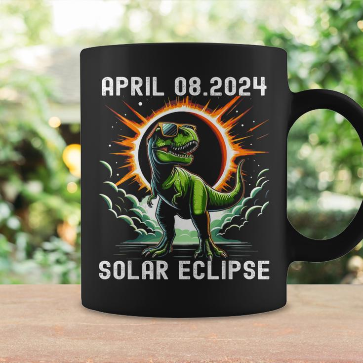 Total Solar Eclipse T-Rex April 8 2024 America Solar Eclipse Coffee Mug Gifts ideas