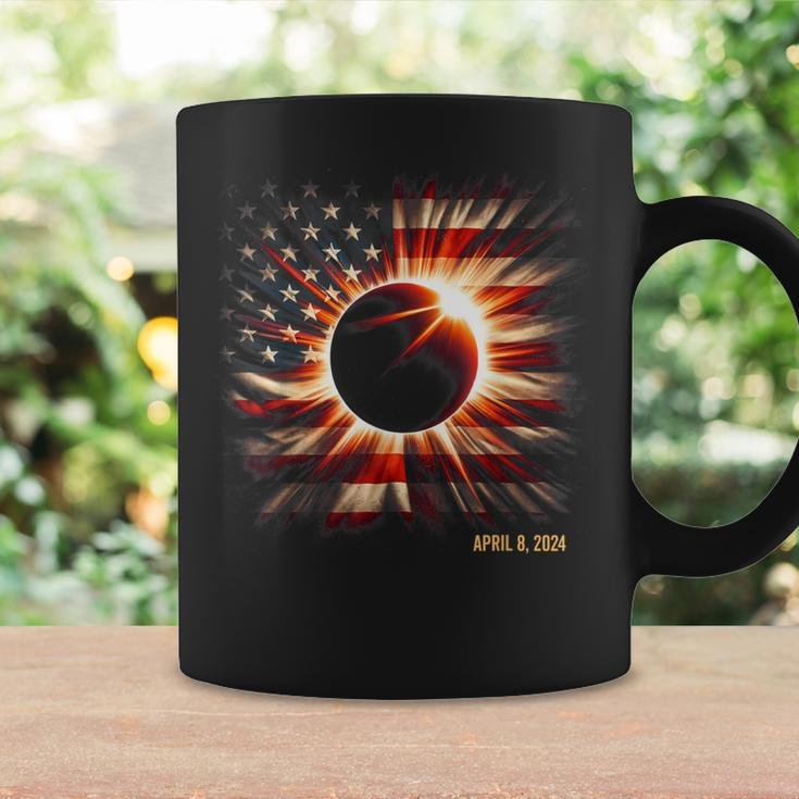 Totality 2024 American Flag Total Solar Eclipse Coffee Mug Gifts ideas