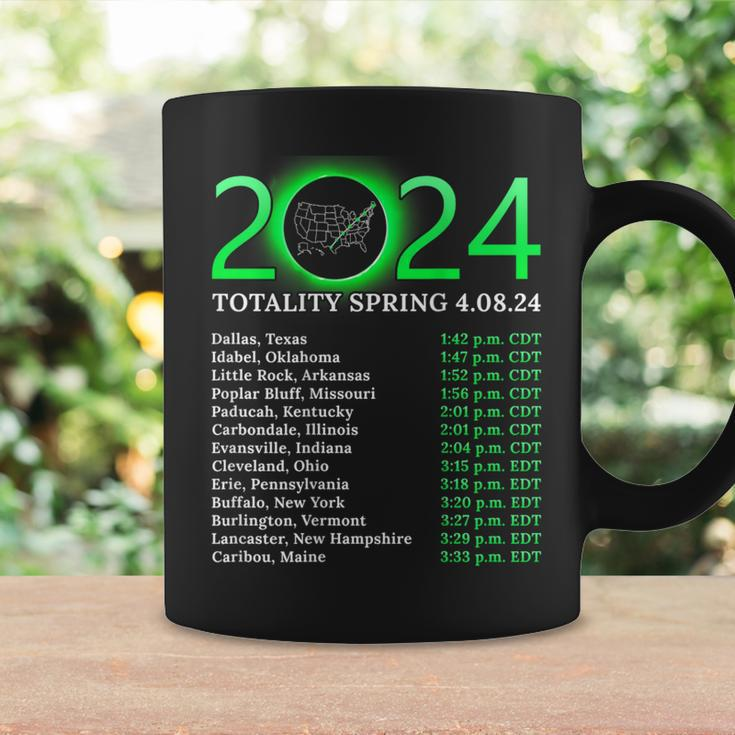 Totality Path 2024 American Total Eclipse Map On Back Coffee Mug Gifts ideas