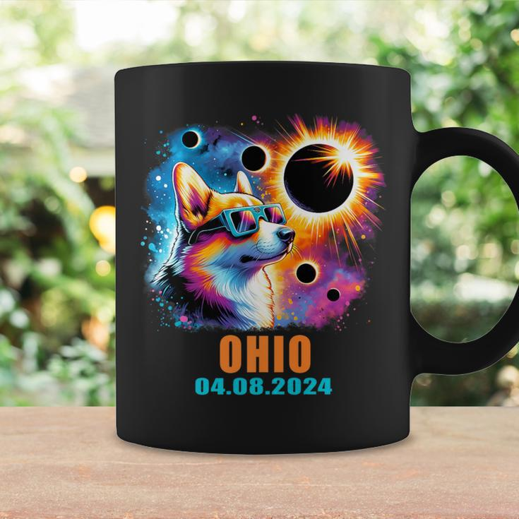 Totality Total Solar Eclipse 2024 Ohio Corgi Dog Coffee Mug Gifts ideas