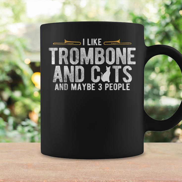 I Like Trombone And Cats Marching Band Jazz Trombone Coffee Mug Gifts ideas
