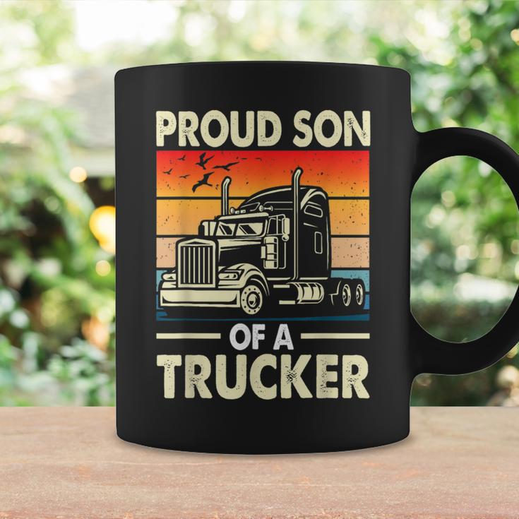 Truck Driver's Son Trucker's Son Father's Day Vintage Coffee Mug Gifts ideas