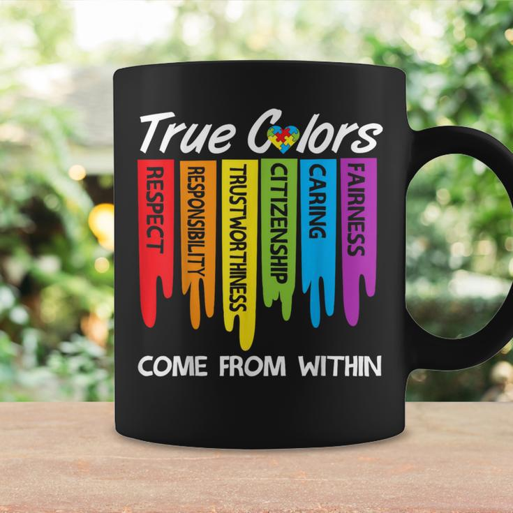 True Colors Heart Puzzle Inspirational Autism Awareness Coffee Mug Gifts ideas