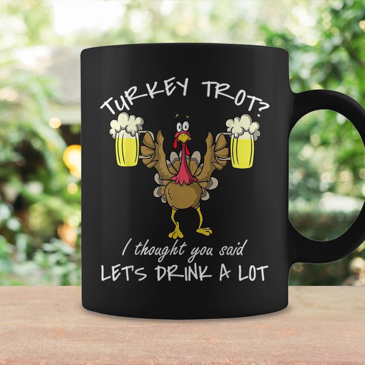 Turkey Trot Drink A Lot Thanksgiving Day 5K Run Beer Coffee Mug Gifts ideas