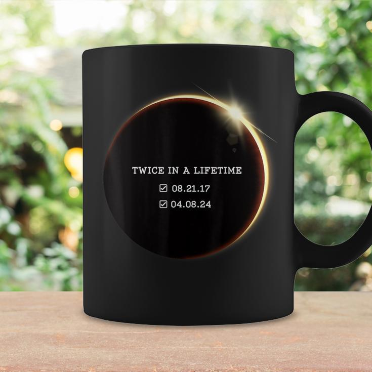 Twice In A Lifetime Totality 2017 2024 Total Solar Eclipse Coffee Mug Gifts ideas
