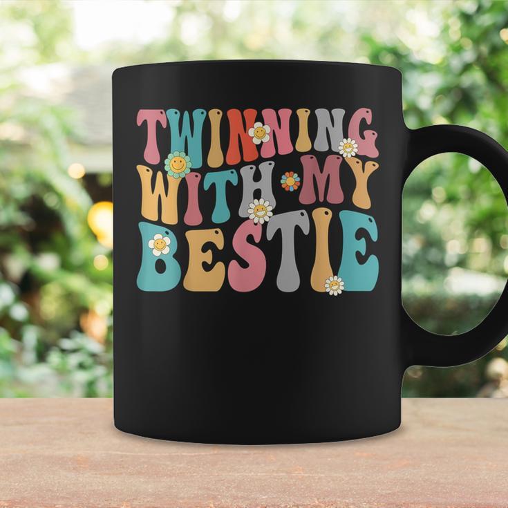 Twinning With My Bestie Spirit Week Twin Day Groovy Coffee Mug Gifts ideas