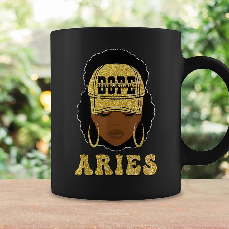 Unapologetically Dope Aries Queen Black Zodiac Coffee Mug Gifts ideas