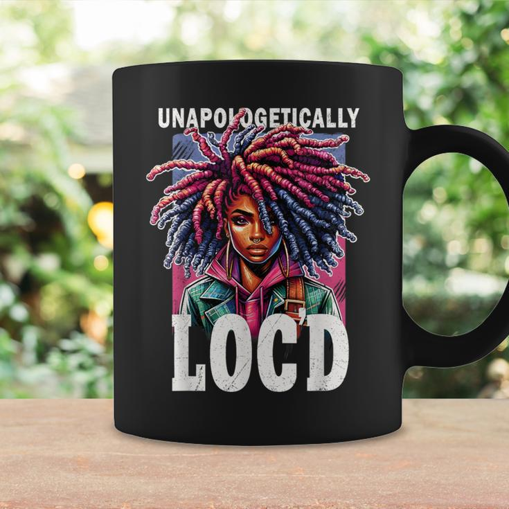 Unapologetically Loc'd Black History Melanin Black Queen Coffee Mug Gifts ideas