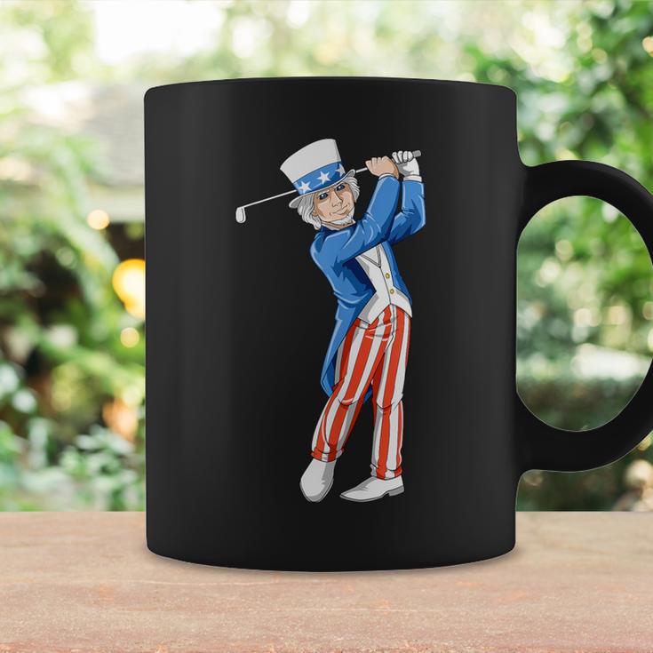 Uncle Sam Golf Patriotic 4Th Of July American Flag Golf Coffee Mug Gifts ideas