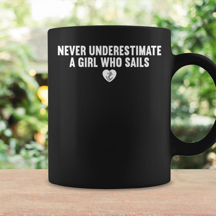 Never Underestimate A Girl Who Sails Quotes Girl Sails Coffee Mug Gifts ideas