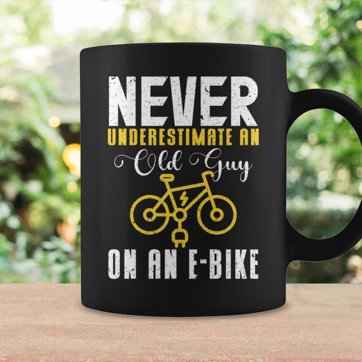 Never Underestimate An Old Guy On A Bicycle E-Bike Quote Coffee Mug Gifts ideas