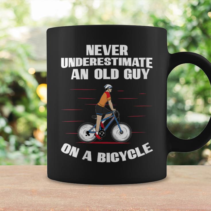 Never Underestimate An Old Guy On A Bicycle Fathers Day Coffee Mug Gifts ideas