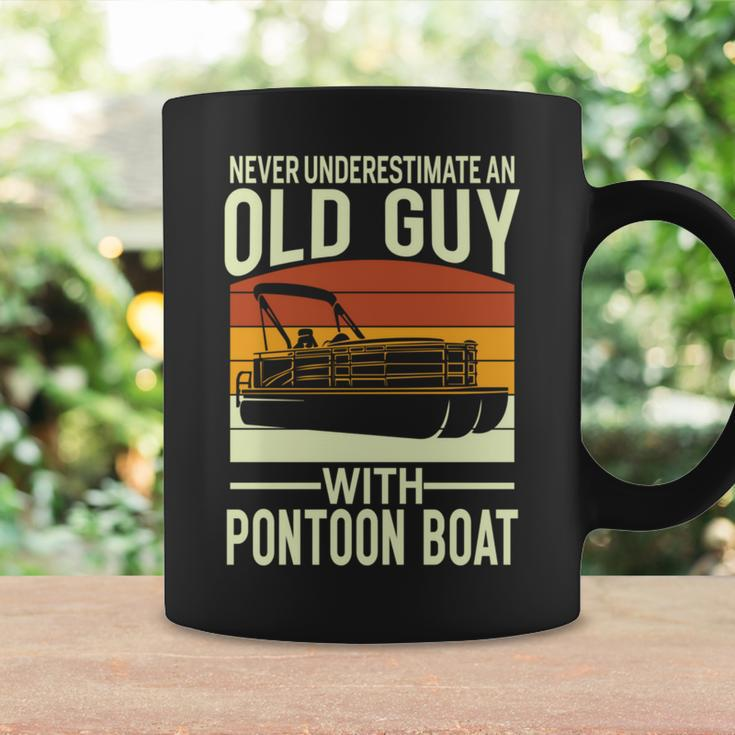 Never Underestimate An Old Guy With A Pontoon Boat Captain Coffee Mug Gifts ideas