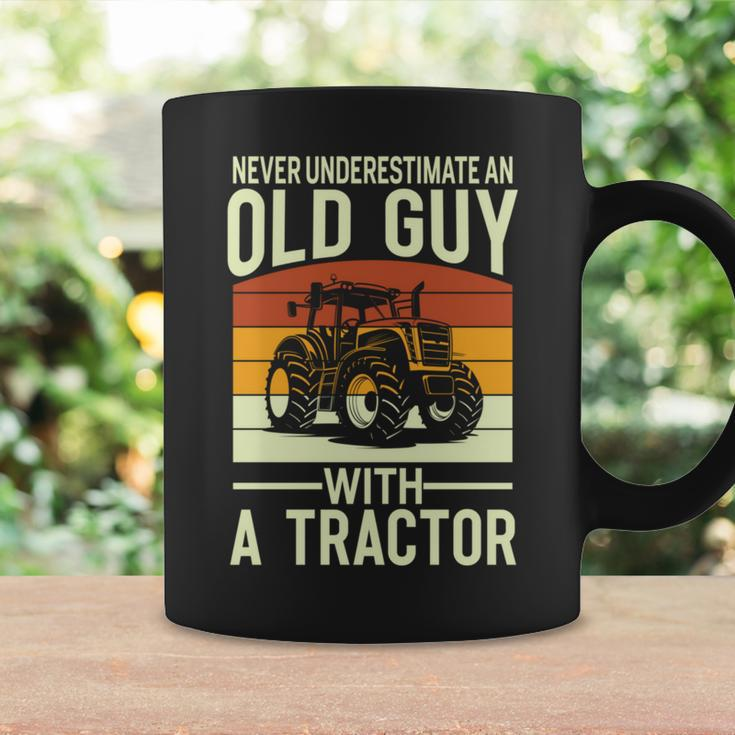 Never Underestimate An Old Guy With A Tractor Farmer Coffee Mug Gifts ideas