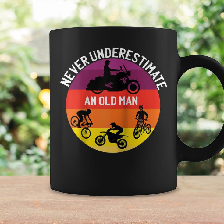 Never Underestimate An Old Man On A Bicycle Dirt Bike Coffee Mug Gifts ideas