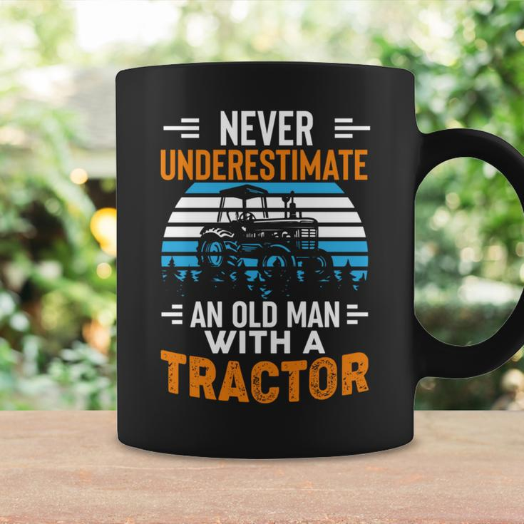 Never Underestimate An Old Man Tractor Farmer Dad Men Coffee Mug Gifts ideas
