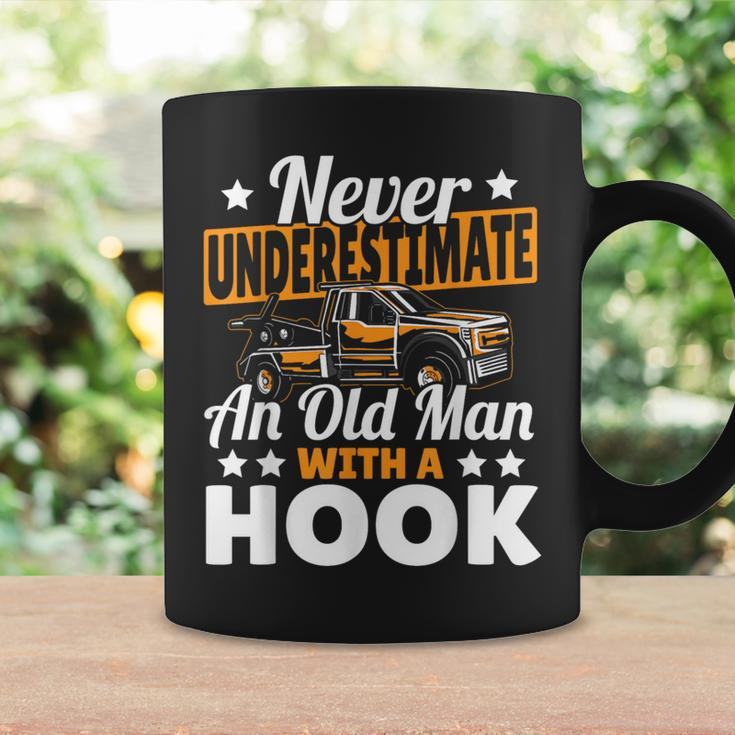 Never Underestimate An Old Man With Hook Tow Truck Driver Coffee Mug Gifts ideas