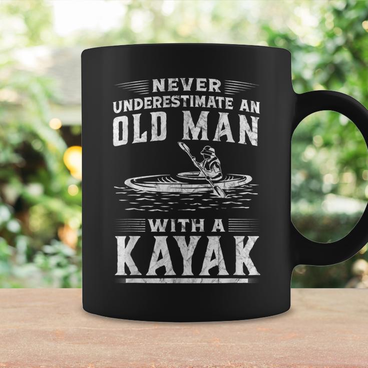 Never Underestimate An Old Man With A Kayak Granddad Dad Coffee Mug Gifts ideas