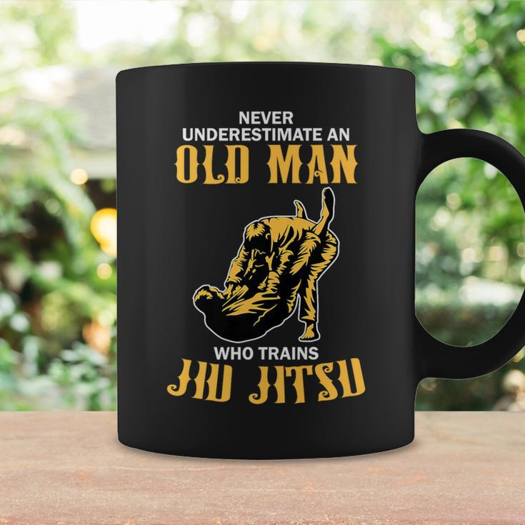 Never Underestimate An Old Man Training Brazilian Jiu Jitsu Coffee Mug Gifts ideas