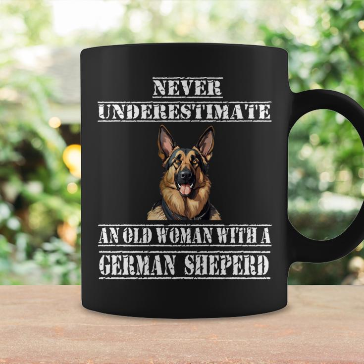 Never Underestimate An Old Woman With A German Sheperd Coffee Mug Gifts ideas
