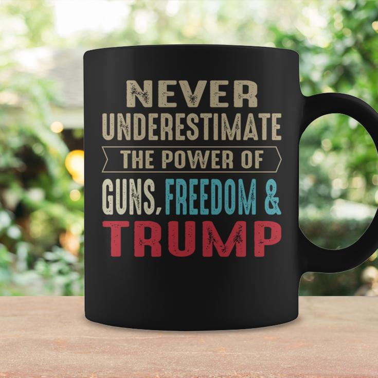 Never Underestimate The Power Of Guns Freedom & Trump Coffee Mug Gifts ideas
