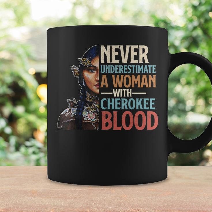 Never Underestimate A Woman With Cherokee Blood Pride Coffee Mug Gifts ideas