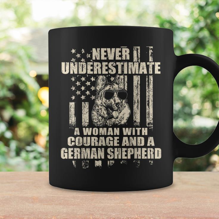 Never Underestimate Woman And A German Shepherd Usa Flag T-S Coffee Mug Gifts ideas