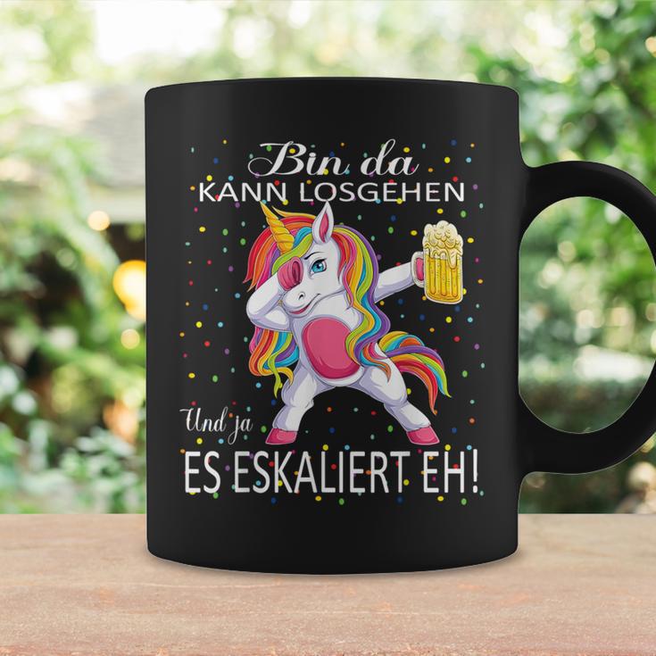 With Unicorn Bin Da Kann Losgehen Und Ja Es Escaliert Eh Tassen Geschenkideen