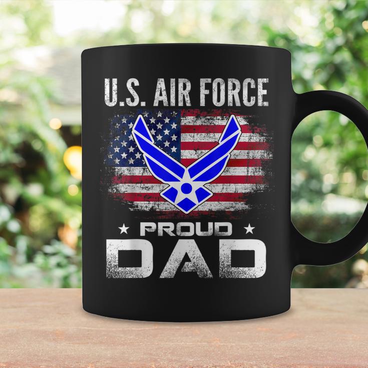 Us Air Force Proud Dad With American Flag Veteran Coffee Mug Gifts ideas