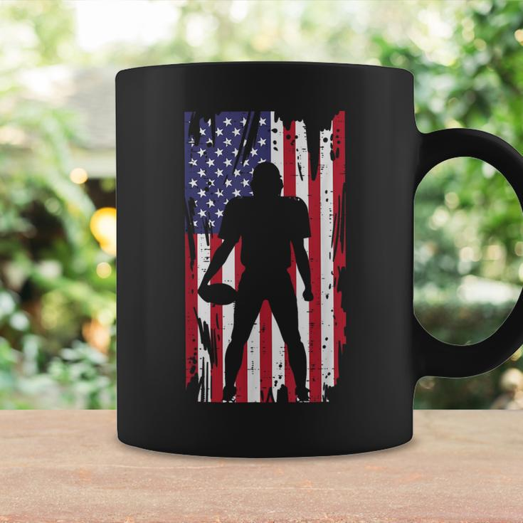 Us Flag American Football Player Silhouette Vintage Patriot Coffee Mug Gifts ideas