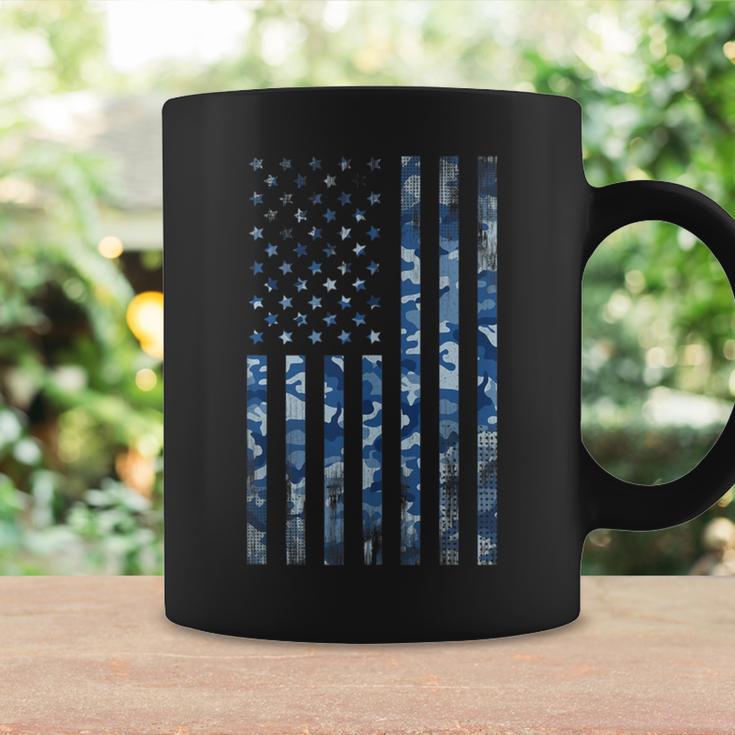 Us Navy Camo Veteran American Flag Military Blue Coffee Mug Gifts ideas