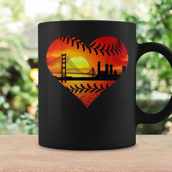 Us San Francisco Baseball Patriotic Baseball Vintage Heart Coffee Mug Gifts ideas