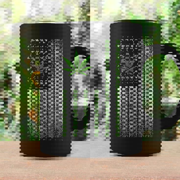 Usa Flag Marijuana Weed Leaf Flag Cannabis Stoner 420 Coffee Mug Gifts ideas