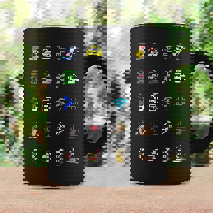 Vacaciones Turista Traductor Icono Deiaje Barrera Lingüíst Taza de café Ideas de regalos