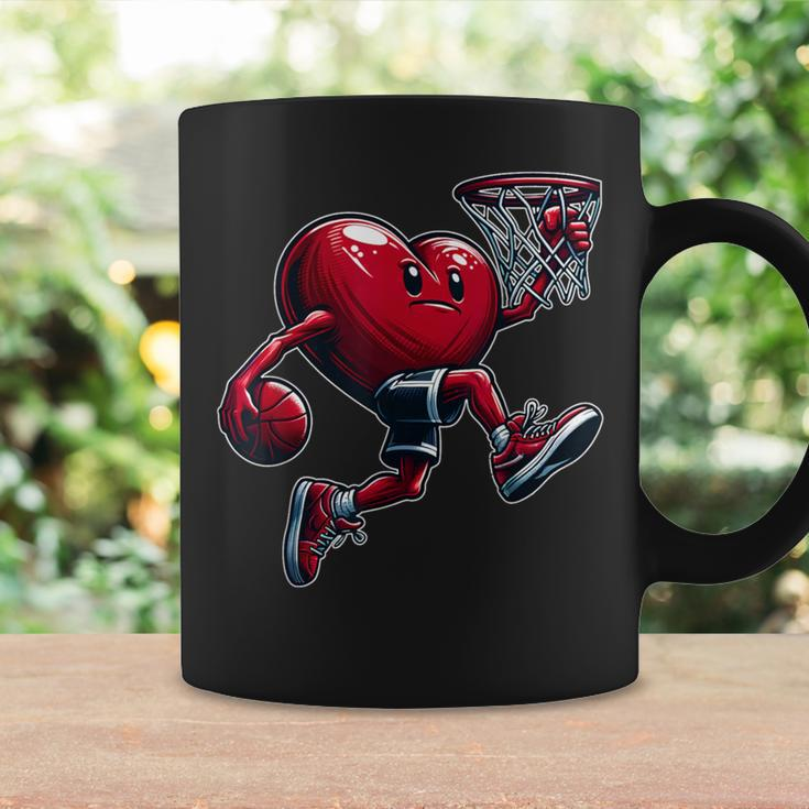 Valentine's Day Heart Slam Dunk Basketball Team Player Coffee Mug Gifts ideas