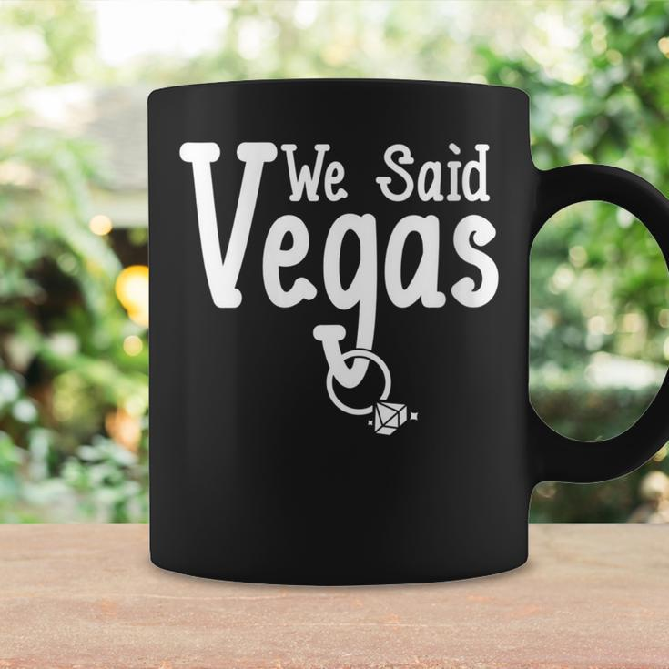 We Said Vegas Engagement Wedding Announcement Coffee Mug Gifts ideas
