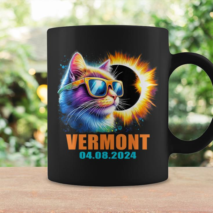 Vermont Total Solar Eclipse 2024 Cat Solar Eclipse Glasses Coffee Mug Gifts ideas