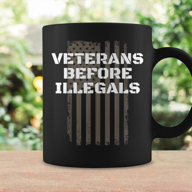 Veterans Before Illegals Proud American Pro Veteran Coffee Mug Gifts ideas